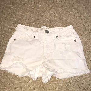 White distressed Jean Shorts